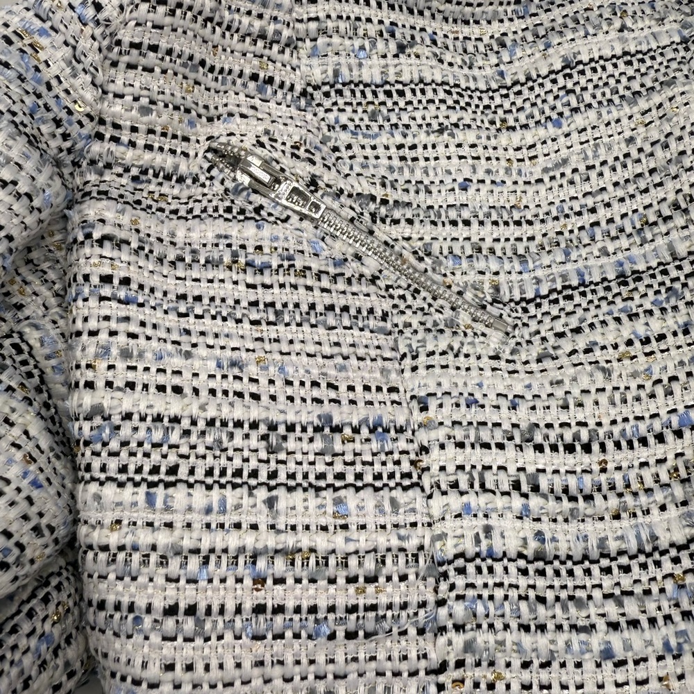 BlankNYC Tweed Fitted Zipper Moto Jacket Sz M - Picture 5 of 7